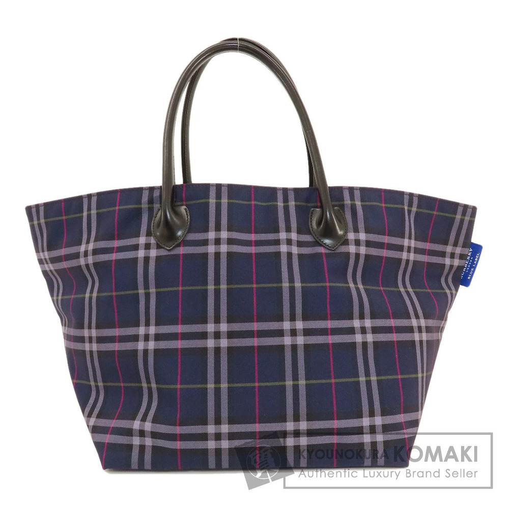 Burberry Canvas Handbag Label Blue Check - Picture 2 of 11